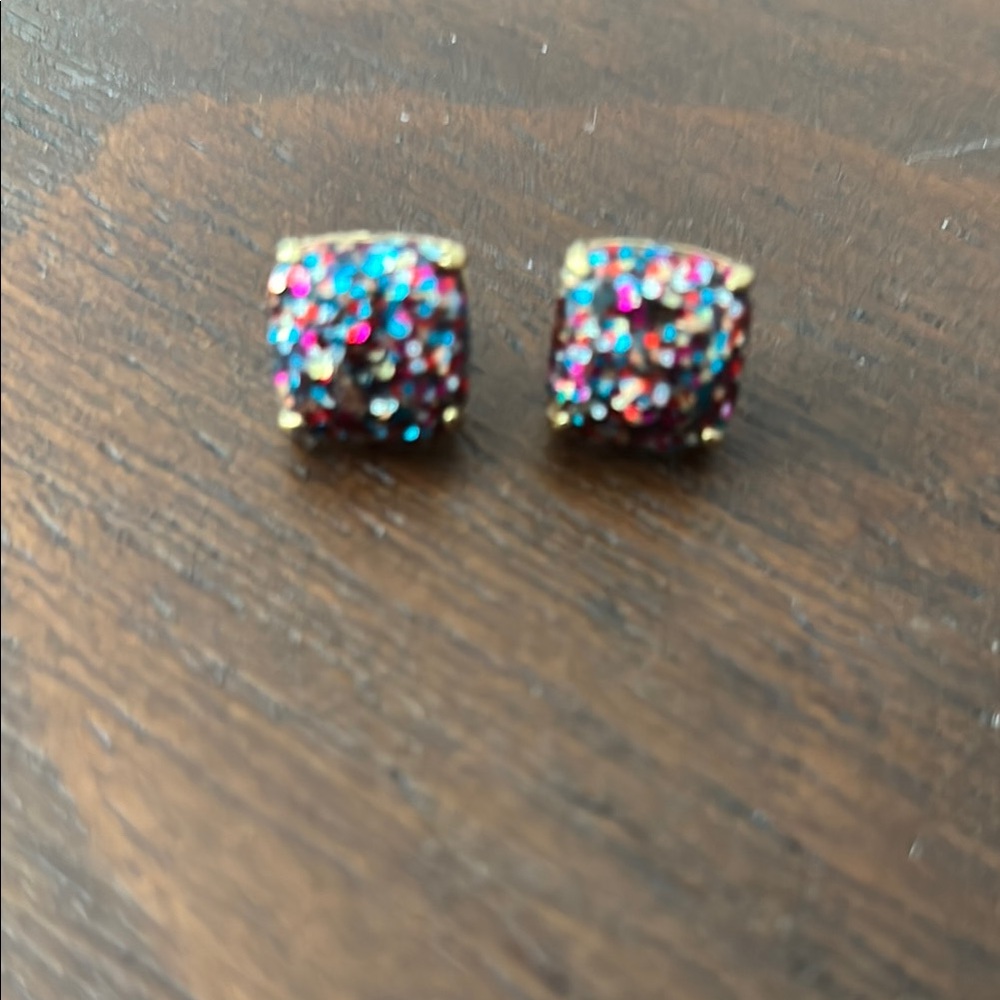 Kate Spade Colorful Glitter Stud Earrings